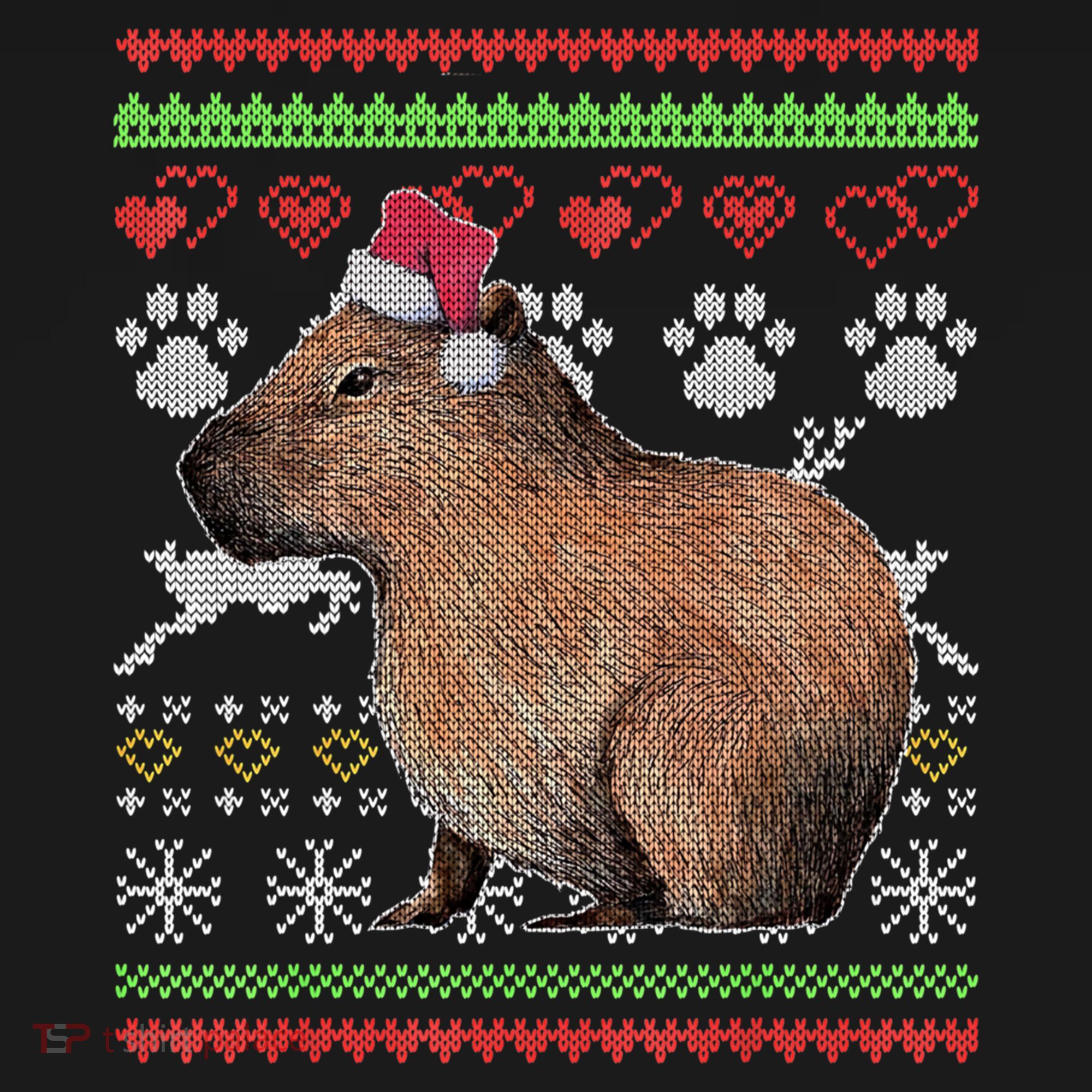 Capybara Santacool Giftclaus Ugly Christmas Sweater Holiday Lover Gift Doggie Tank