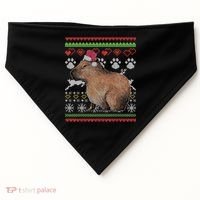 Capybara Santacool Giftclaus Ugly Christmas Sweater Holiday Lover Gift USA-Made Doggie Bandana thumb 0