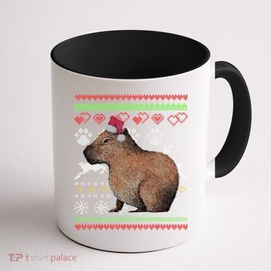 Capybara Santacool Giftclaus Ugly Christmas Sweater Holiday Lover Gift Coffee Mug back