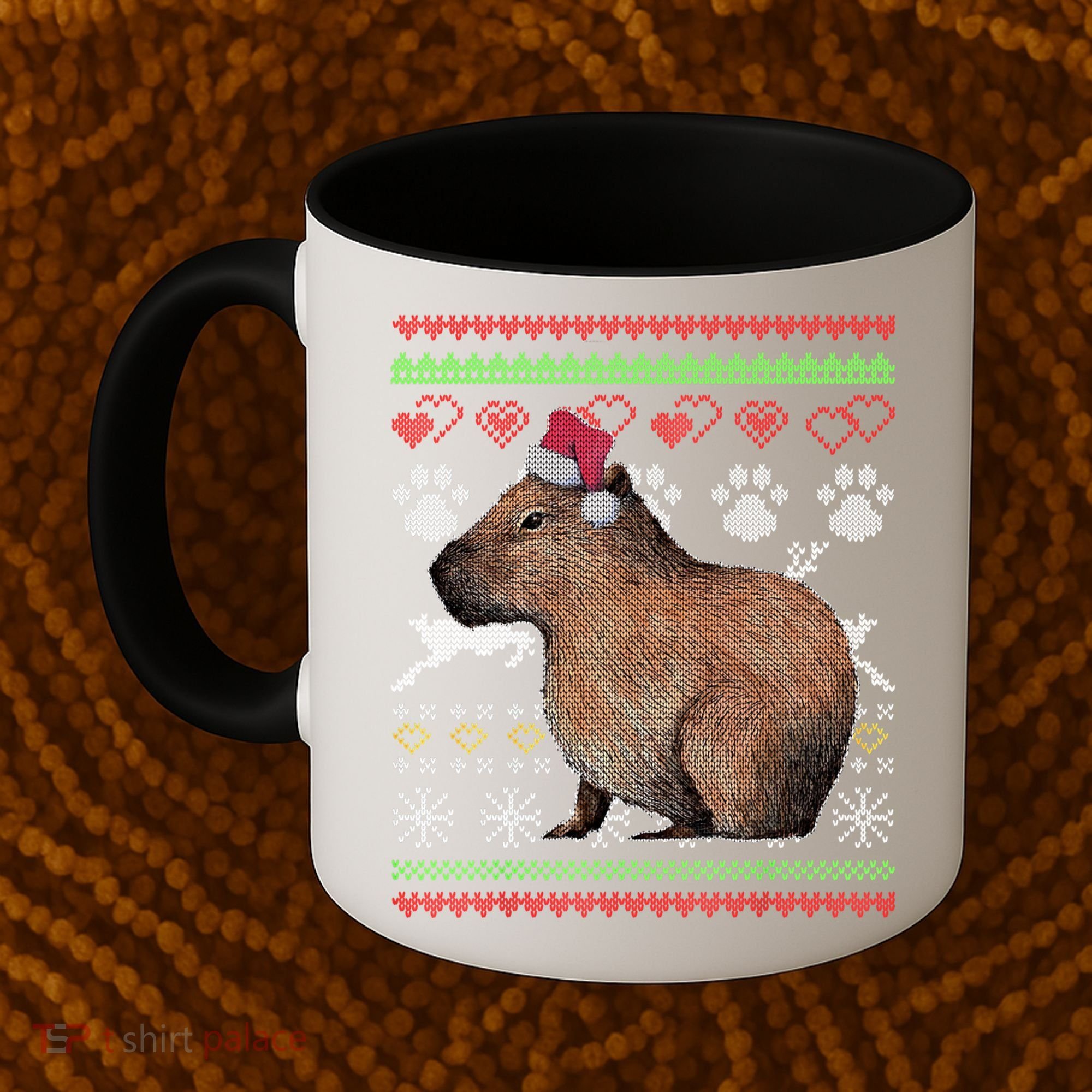 Capybara Santacool Giftclaus Ugly Christmas Sweater Holiday Lover Gift Coffee Mug