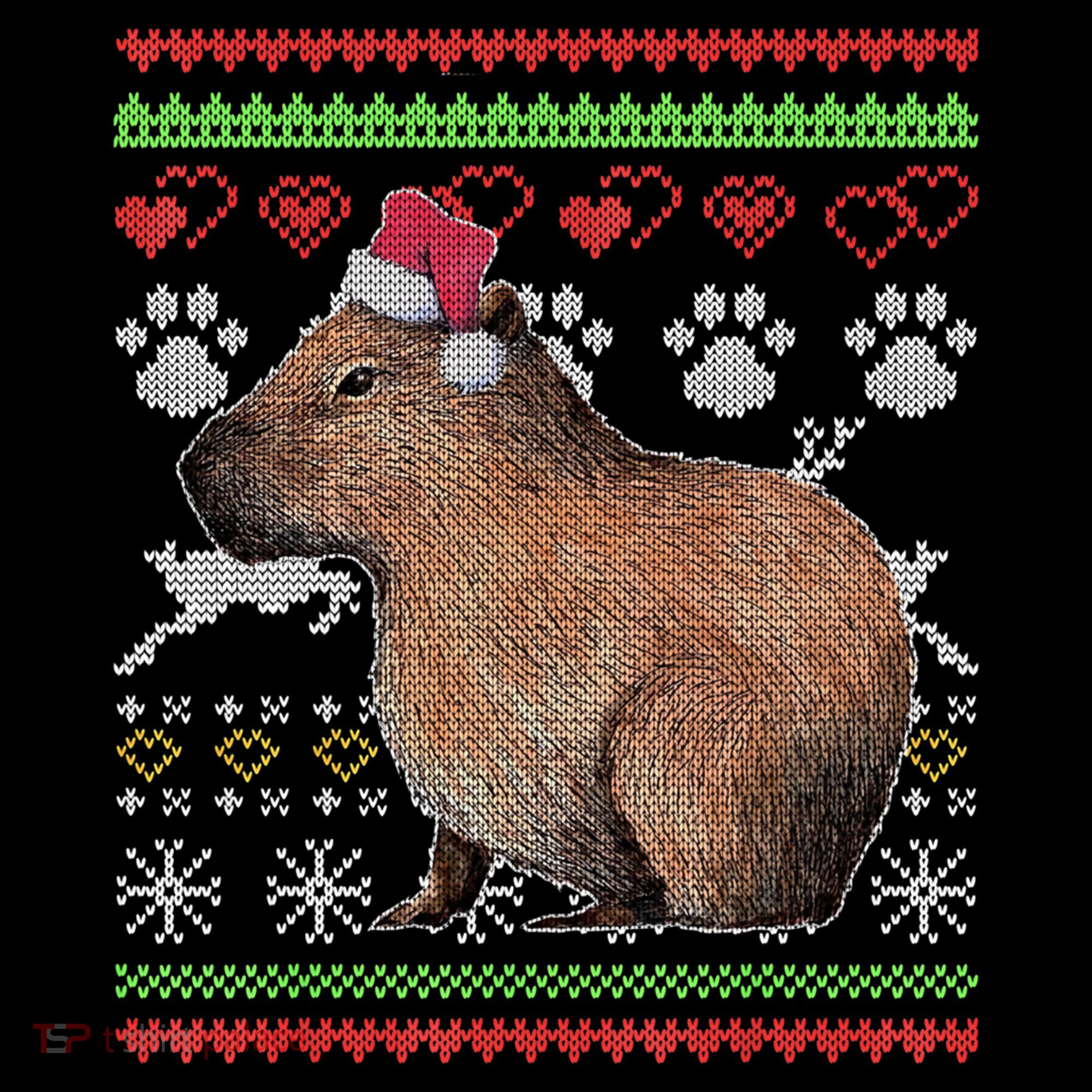 Capybara Santacool Giftclaus Ugly Christmas Sweater Holiday Lover Gift Coffee Mug