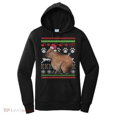 Capybara Santacool Giftclaus Ugly Christmas Sweater Holiday Lover Gift Women's Hoodie