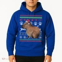 Capybara Santacool Giftclaus Ugly Christmas Sweater Holiday Lover Gift Hoodie thumb 2