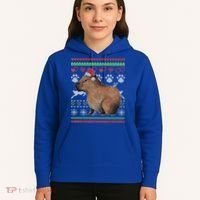 Capybara Santacool Giftclaus Ugly Christmas Sweater Holiday Lover Gift Hoodie thumb 5