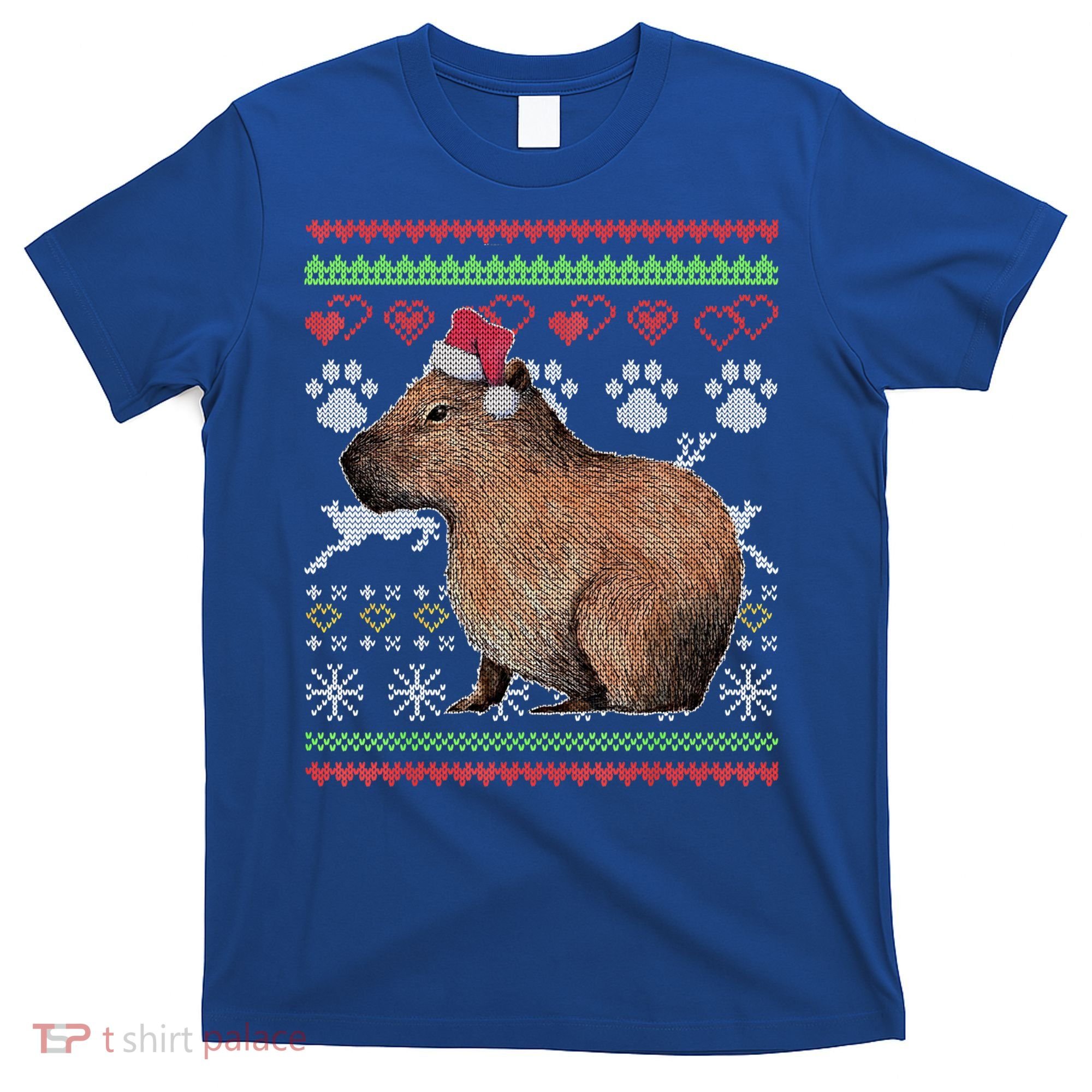 Capybara Santacool Giftclaus Ugly Christmas Sweater Holiday Lover Gift T-Shirt