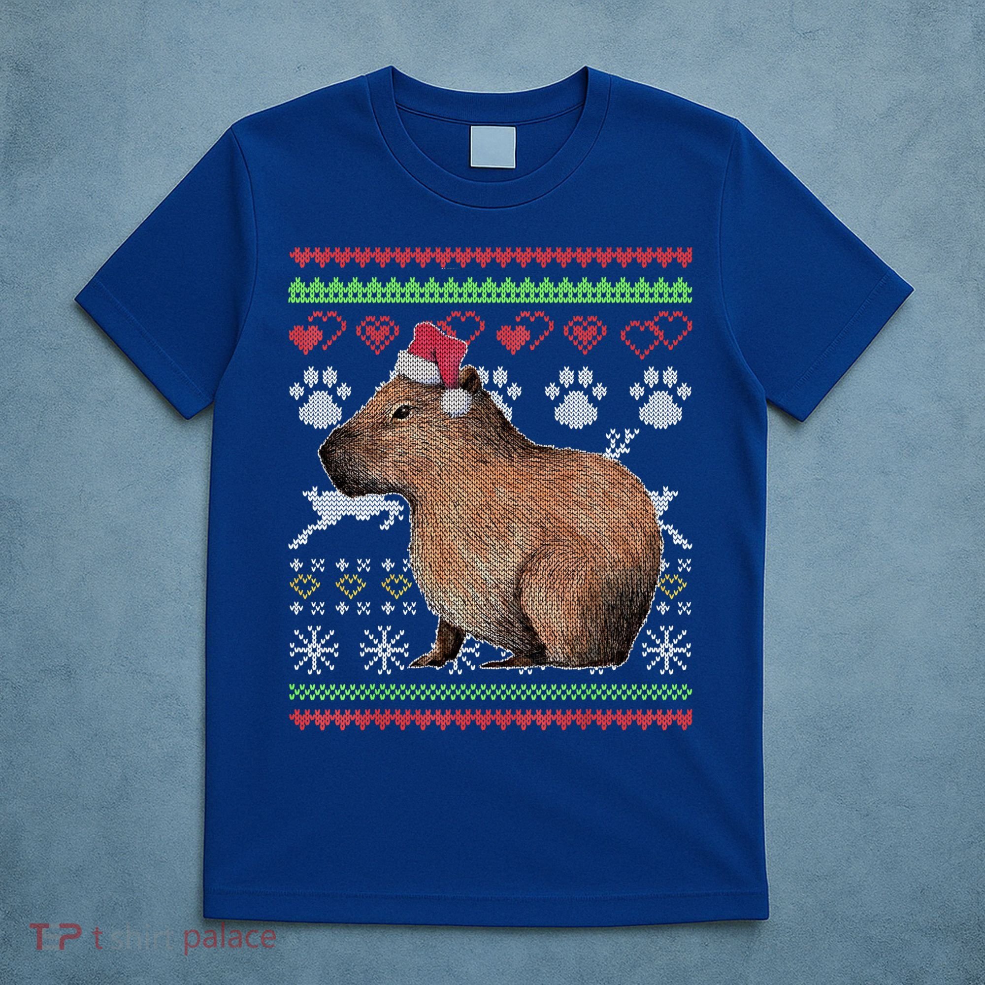 Capybara Santacool Giftclaus Ugly Christmas Sweater Holiday Lover Gift T-Shirt