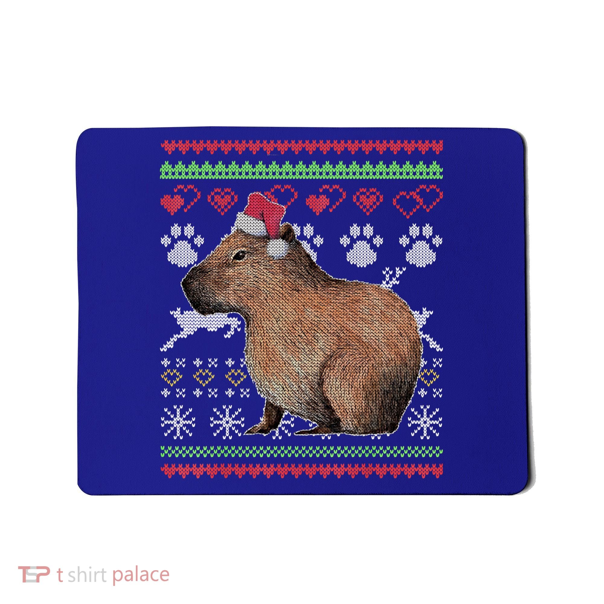 Capybara Santacool Giftclaus Ugly Christmas Sweater Holiday Lover Gift Mousepad