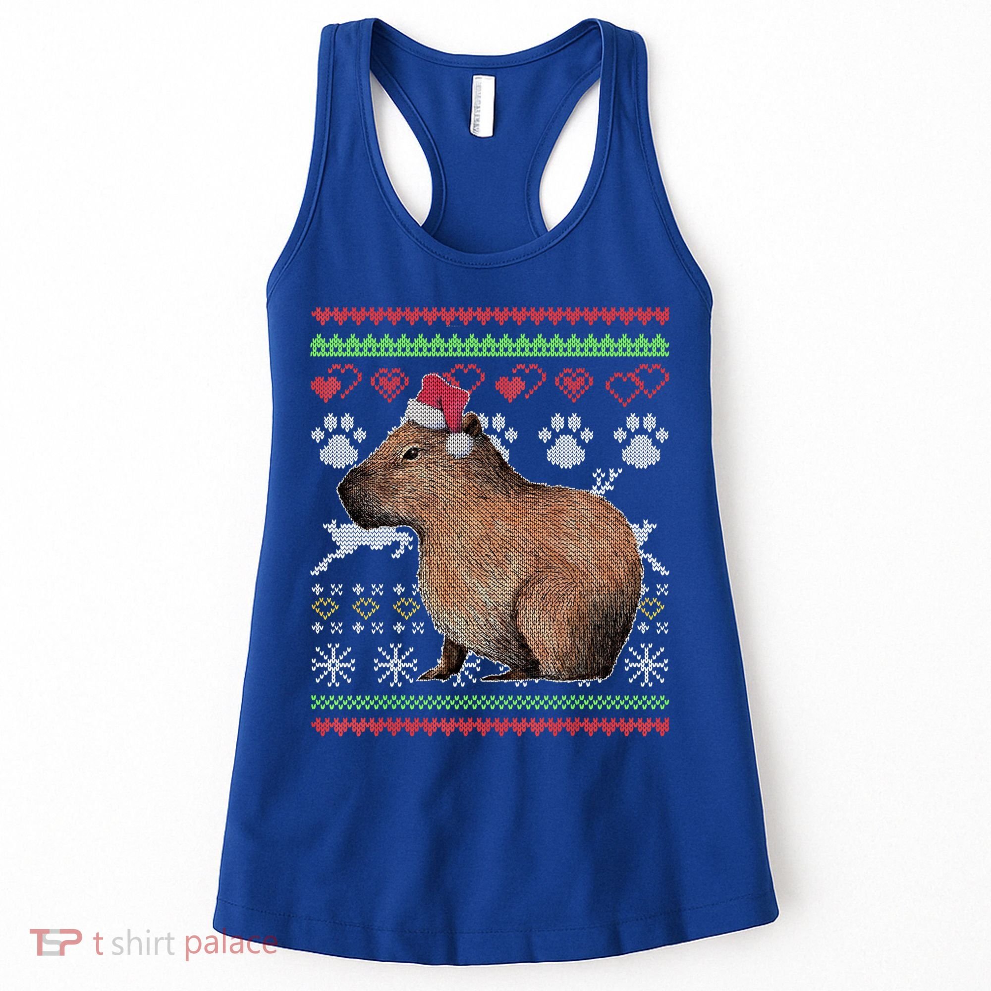 Capybara Santacool Giftclaus Ugly Christmas Sweater Holiday Lover Gift Women's Tank Top