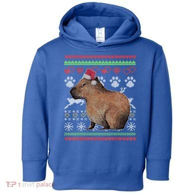Capybara Santacool Giftclaus Ugly Christmas Sweater Holiday Lover Gift Toddler Hoodie