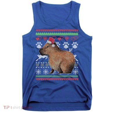 Capybara Santacool Giftclaus Ugly Christmas Sweater Holiday Lover Gift Tank Top