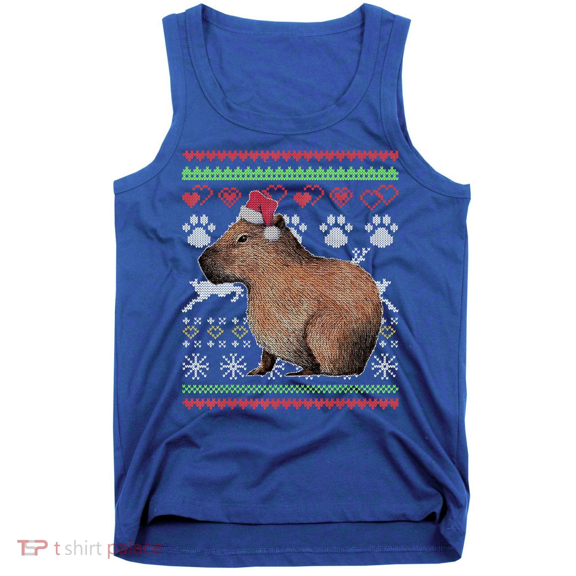 Capybara Santacool Giftclaus Ugly Christmas Sweater Holiday Lover Gift Tank Top