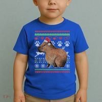 Capybara Santacool Giftclaus Ugly Christmas Sweater Holiday Lover Gift Toddler T-Shirt thumb 2