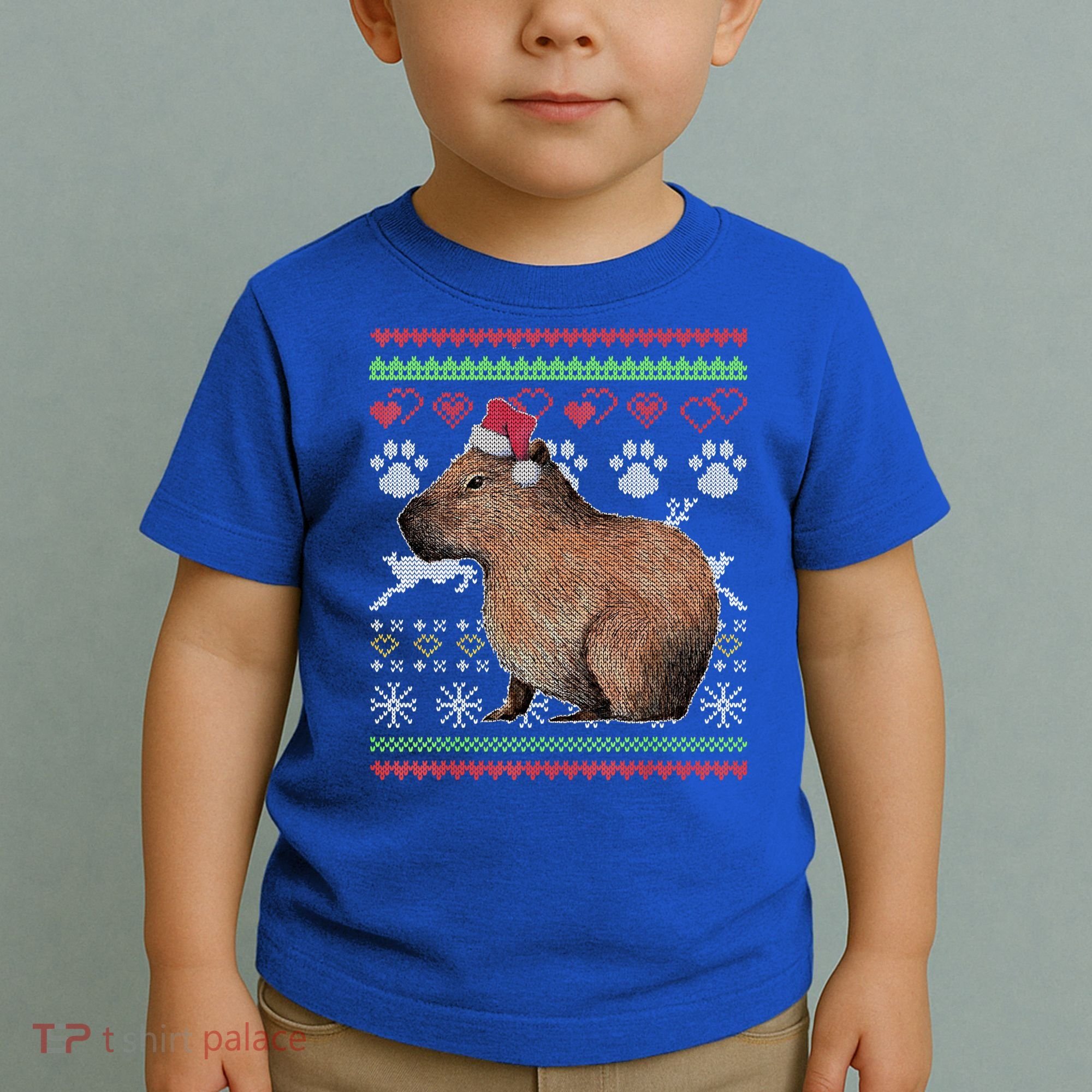 Capybara Santacool Giftclaus Ugly Christmas Sweater Holiday Lover Gift Toddler T-Shirt