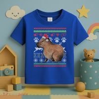 Capybara Santacool Giftclaus Ugly Christmas Sweater Holiday Lover Gift Toddler T-Shirt thumb 3