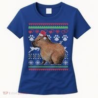 Capybara Santacool Giftclaus Ugly Christmas Sweater Holiday Lover Gift Women's T-Shirt thumb 0