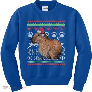 Capybara Santacool Giftclaus Ugly Christmas Sweater Holiday Lover Gift Kids Sweatshirt