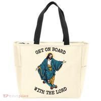 Christ Skateboarding Get On Board With The Lord Jesus Skate Tote Bag thumb 0