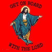 Christ Skateboarding Get On Board With The Lord Jesus Skate Santa Hat thumb 1