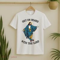 Christ Skateboarding Get On Board With The Lord Jesus Skate T-Shirt thumb 2