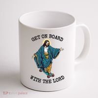 Christ Skateboarding Get On Board With The Lord Jesus Skate Coffee Mug thumb 1