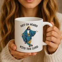 Christ Skateboarding Get On Board With The Lord Jesus Skate Coffee Mug thumb 3