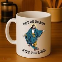 Christ Skateboarding Get On Board With The Lord Jesus Skate Coffee Mug thumb 4