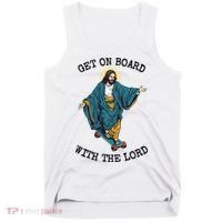 Christ Skateboarding Get On Board With The Lord Jesus Skate Tank Top thumb 0