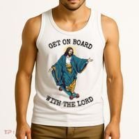Christ Skateboarding Get On Board With The Lord Jesus Skate Tank Top thumb 3