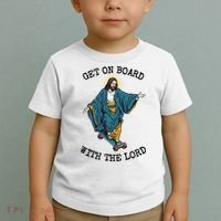 Christ Skateboarding Get On Board With The Lord Jesus Skate Toddler T-Shirt thumb 2
