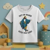 Christ Skateboarding Get On Board With The Lord Jesus Skate Toddler T-Shirt thumb 3