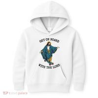 Christ Skateboarding Get On Board With The Lord Jesus Skate Kids Hoodie thumb 0