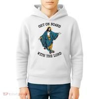 Christ Skateboarding Get On Board With The Lord Jesus Skate Kids Hoodie thumb 4