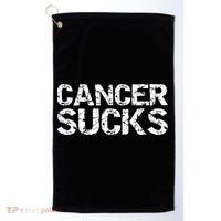Cancer Sucks Gift Hooded Cancer Golf Towel thumb 0