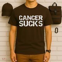Cancer Sucks Gift Hooded Cancer T-Shirt thumb 6