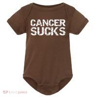 Cancer Sucks Gift Hooded Cancer Baby Bodysuit thumb 0