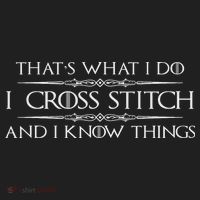 Cross Stitching Gifts I Cross Stitch & I Know Things Funny Women's Sweatshirt thumb 2