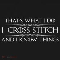 Cross Stitching Gifts I Cross Stitch & I Know Things Funny Ornament thumb 1