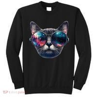 Cat Space Glasses Sunglasses Universe Meme Funny Graphic  Sweatshirt thumb 0