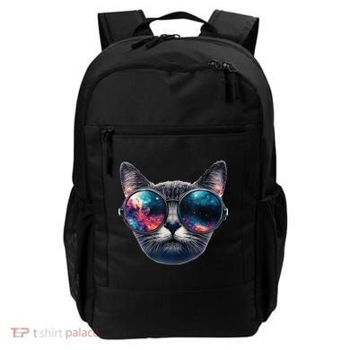 Cat Space Glasses Sunglasses Universe Meme Funny Graphic  Backpack