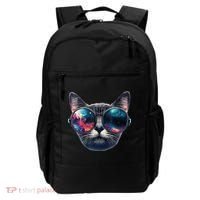 Cat Space Glasses Sunglasses Universe Meme Funny Graphic  Backpack thumb 0