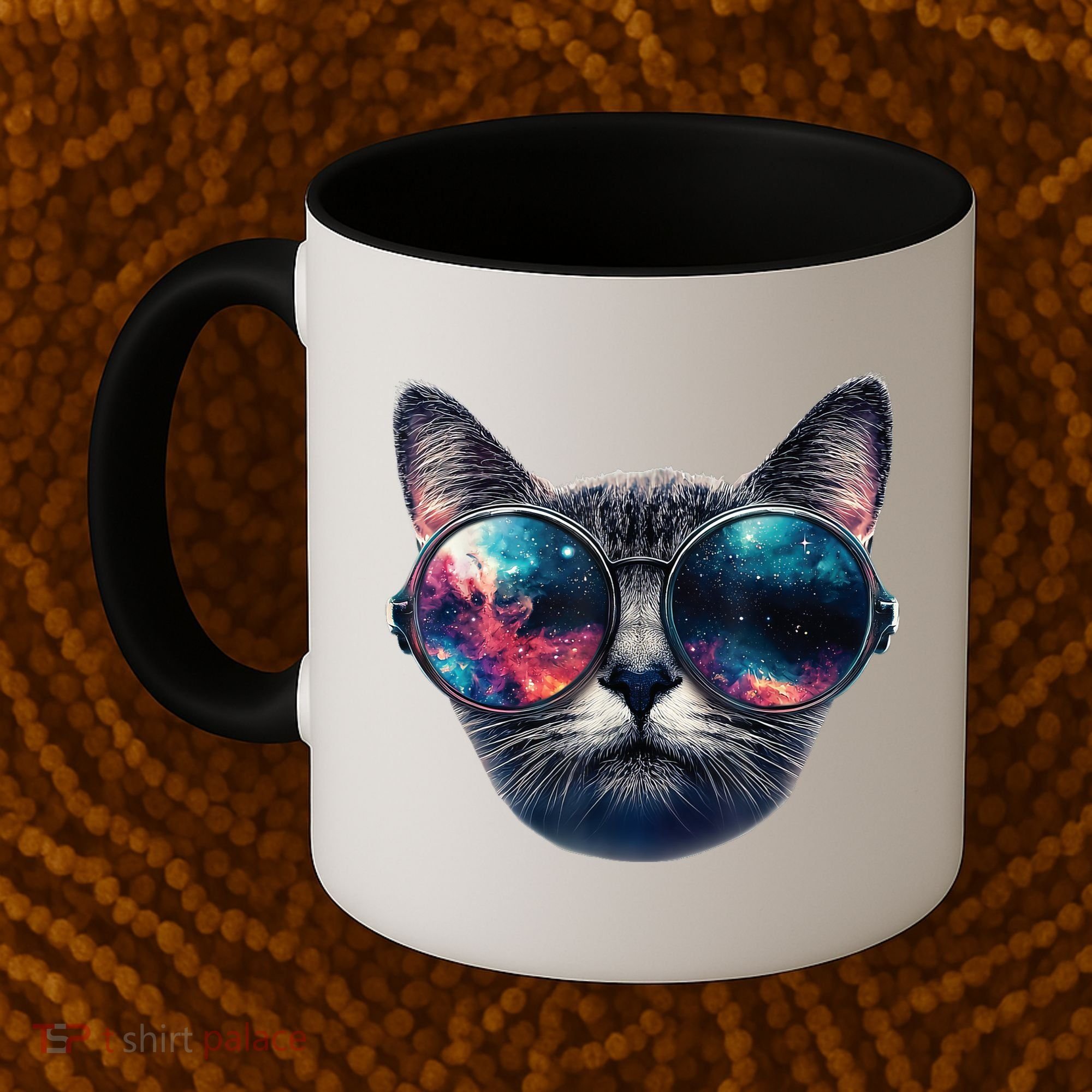 Cat Space Glasses Sunglasses Universe Meme Funny Graphic  Coffee Mug