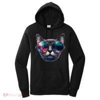 Cat Space Glasses Sunglasses Universe Meme Funny Graphic  Women's Hoodie thumb 0