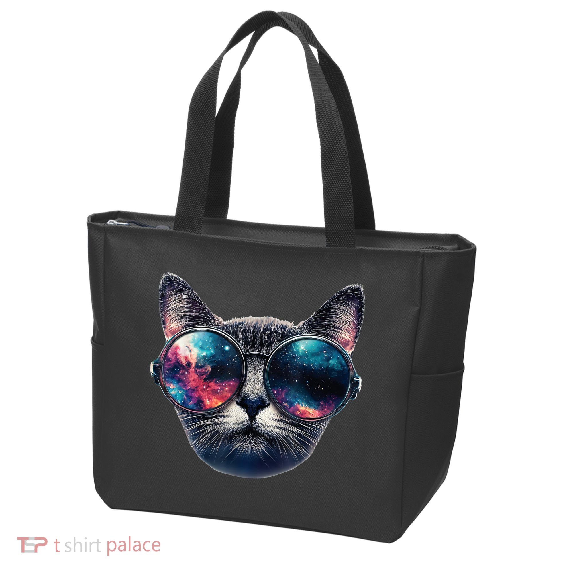 Cat Space Glasses Sunglasses Universe Meme Funny Graphic  Tote Bag