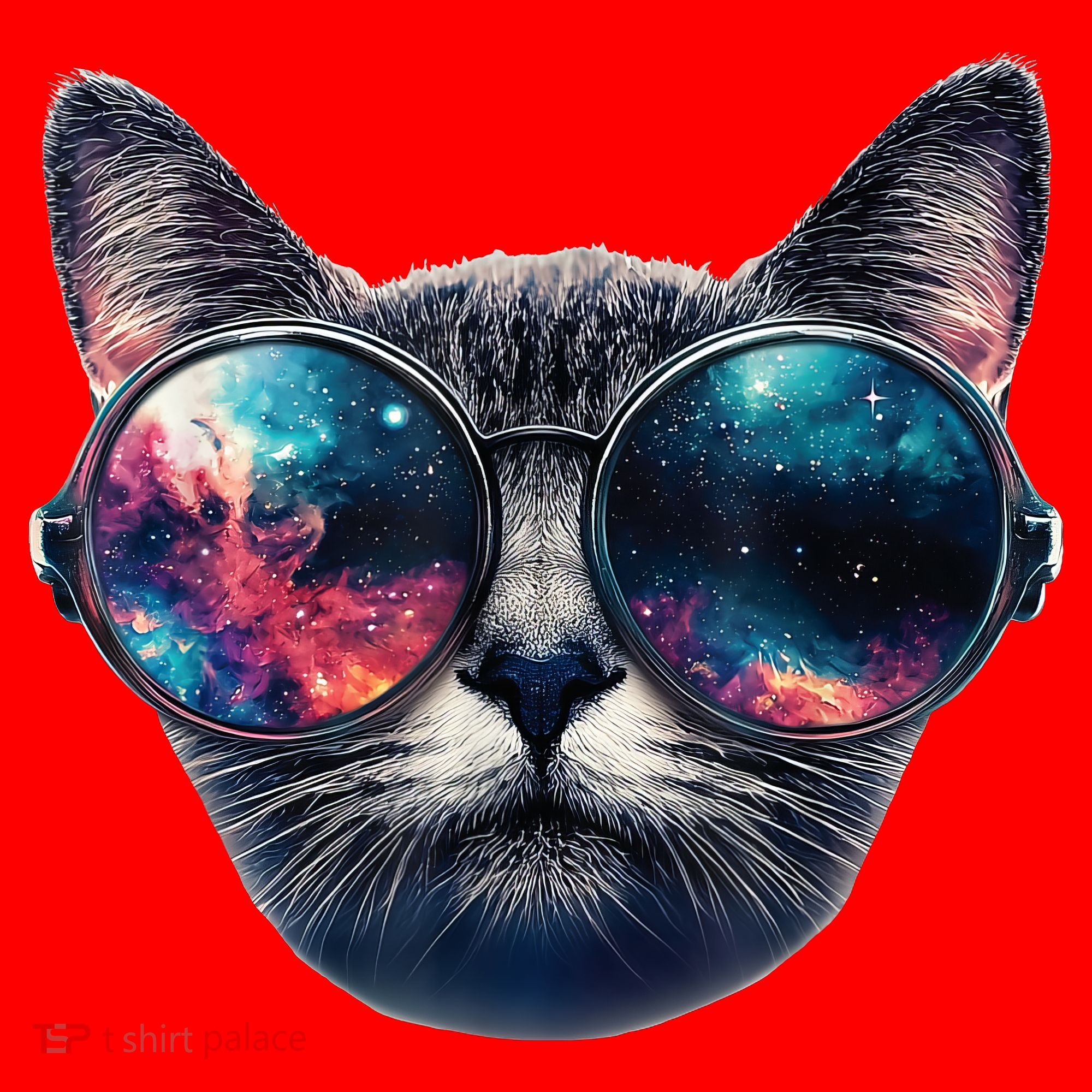 Cat Space Glasses Sunglasses Universe Meme Funny Graphic  Santa Hat