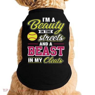 Cute Softball Gift For Softball Players Doggie Tank