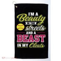 Cute Softball Gift For Softball Players Golf Towel thumb 0