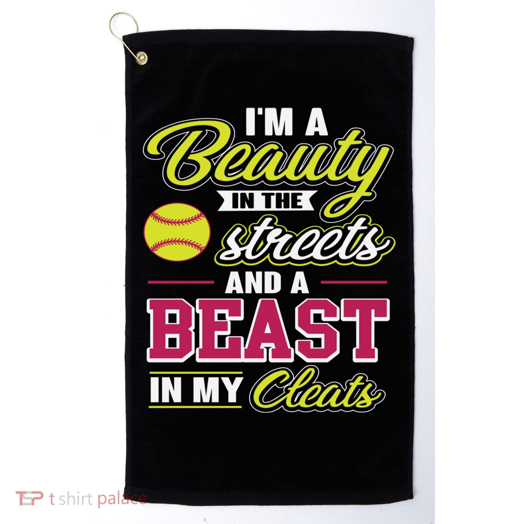 Cute Softball Gift For Softball Players Golf Towel