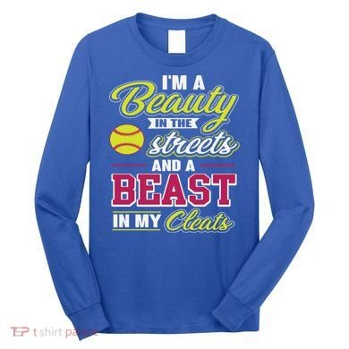 Cute Softball Gift For Softball Players Long Sleeve Shirt