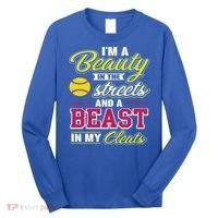 Cute Softball Gift For Softball Players Long Sleeve Shirt thumb 0