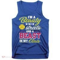 Cute Softball Gift For Softball Players Tank Top thumb 0